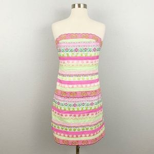 Lily Pulitzer Pink and Green Ribbon Dress
